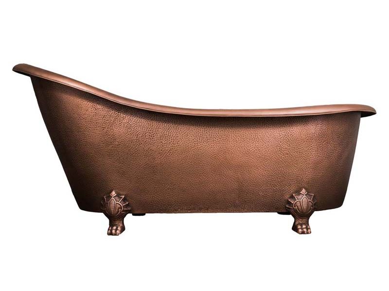 Badewanne mit Füssen in Kupfer