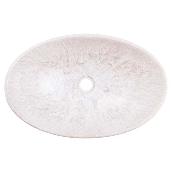 Lavabo Badezimmer, oval, aus Epoxidharz
