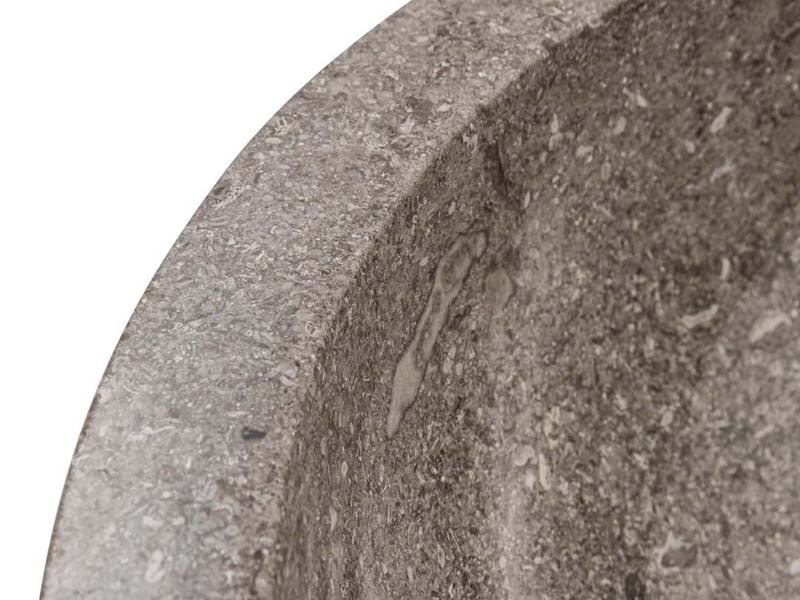 Badezimmer Lavabo rund Stein, Marmor grau