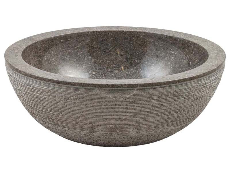 Badezimmer Lavabo, Stein rund grau