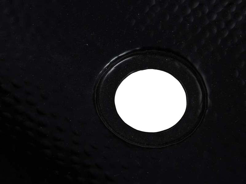Lavabo schwarz Metall oval