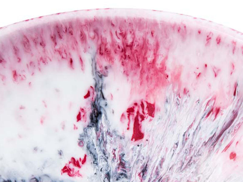 Lavabo Weiss/Altrosa/Violett Epoxy Kunstharz