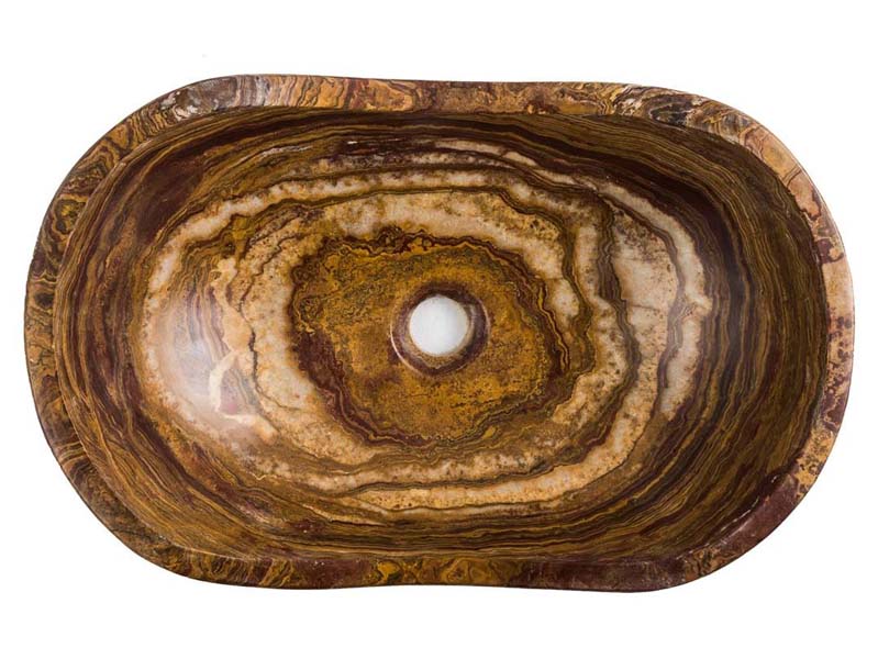 Lavabo Stein oval, handgefertigt