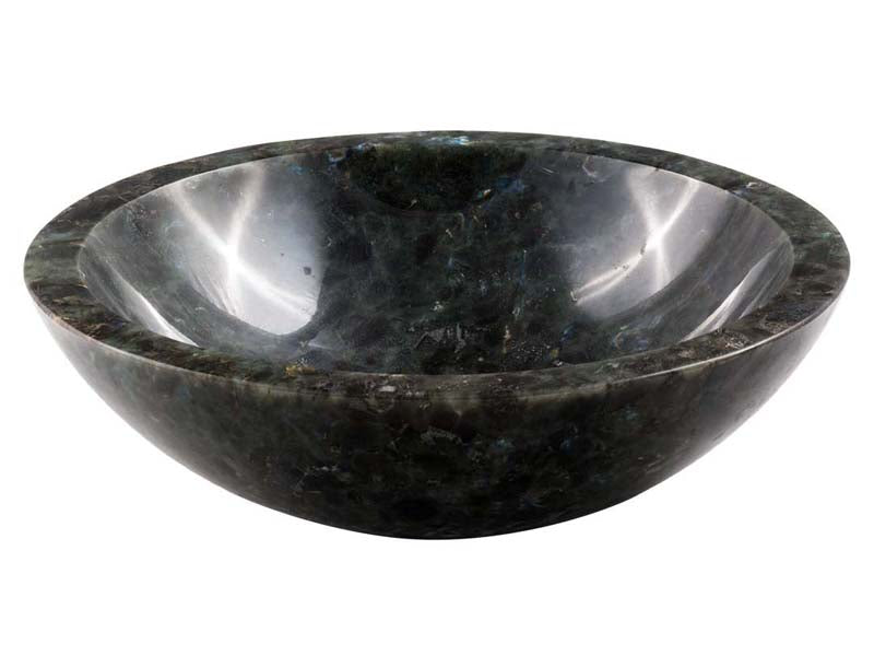 Lavabo rund schwarz Labradorit