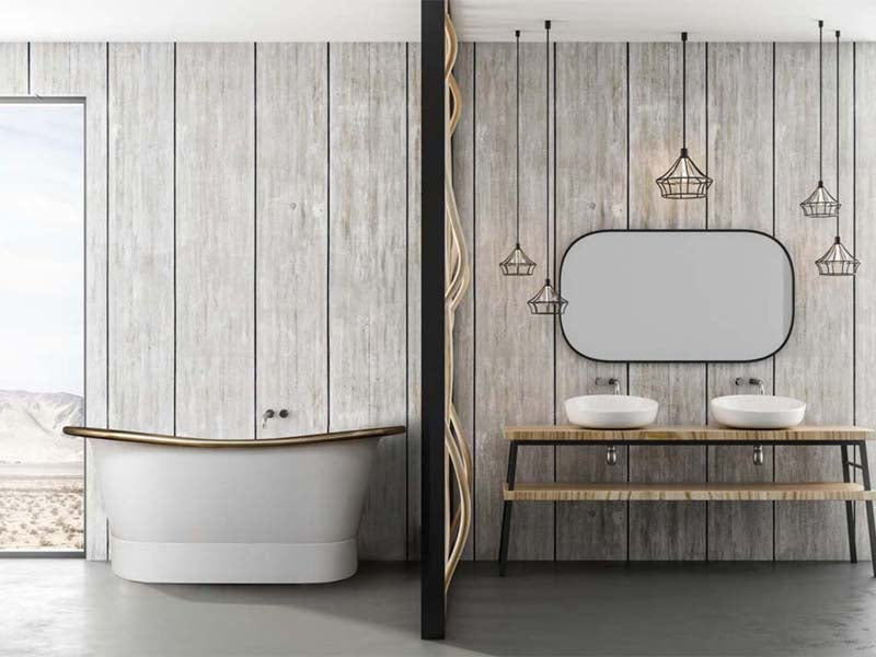 Badewanne freistehend Weiss Metall
