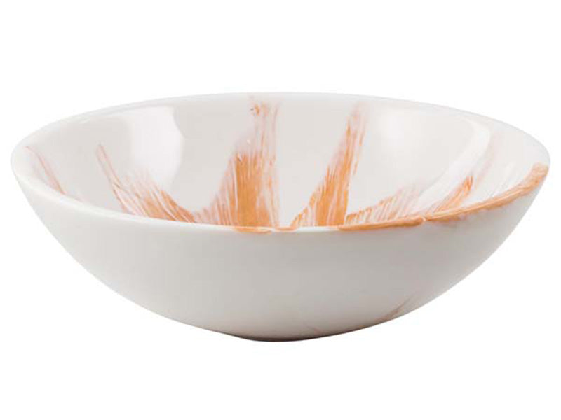 Lavabo rund, Expoxidharz, weiss, orange
